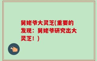 舅姥爷大灵芝(重要的发现：舅姥爷研究出大灵芝！)
