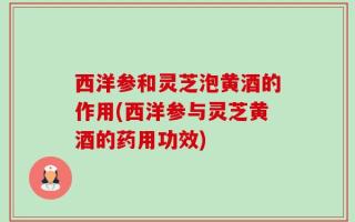 西洋参和灵芝泡黄酒的作用(西洋参与灵芝黄酒的药用功效)