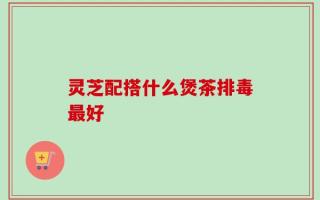 灵芝配搭什么煲茶排毒最好
