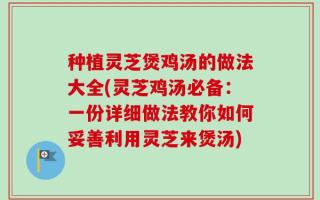 种植灵芝煲鸡汤的做法大全(灵芝鸡汤必备：一份详细做法教你如何妥善利用灵芝来煲汤)