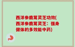 西洋参鹿茸灵芝功效(西洋参鹿茸灵芝：强身健体的多效能中药)