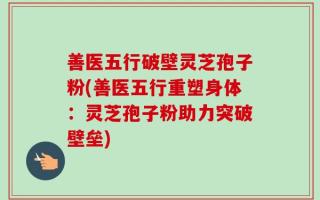善医五行破壁灵芝孢子粉(善医五行重塑身体：灵芝孢子粉助力突破壁垒)