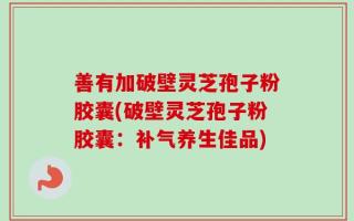 善有加破壁灵芝孢子粉胶囊(破壁灵芝孢子粉胶囊：补气养生佳品)