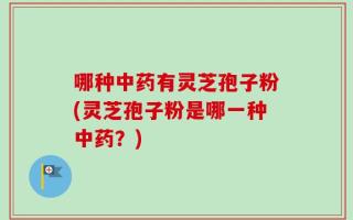 哪种中药有灵芝孢子粉(灵芝孢子粉是哪一种中药？)