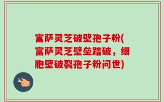 富萨灵芝破壁孢子粉(富萨灵芝壁垒踏破，细胞壁破裂孢子粉问世)