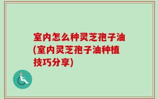 室内怎么种灵芝孢子油(室内灵芝孢子油种植技巧分享)