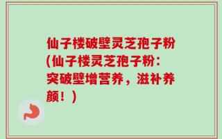 仙子楼破壁灵芝孢子粉(仙子楼灵芝孢子粉：突破壁增营养，滋补养颜！)