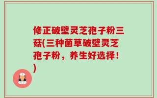 修正破壁灵芝孢子粉三菇(三种菌草破壁灵芝孢子粉，养生好选择！)