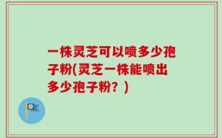 一株灵芝可以喷多少孢子粉(灵芝一株能喷出多少孢子粉？)
