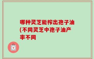 哪种灵芝能榨出孢子油(不同灵芝中孢子油产率不同