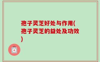 孢子灵芝好处与作用(孢子灵芝的益处及功效)