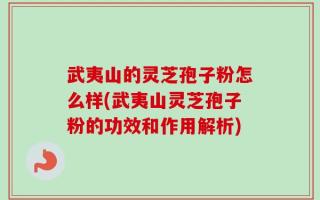 武夷山的灵芝孢子粉怎么样(武夷山灵芝孢子粉的功效和作用解析)