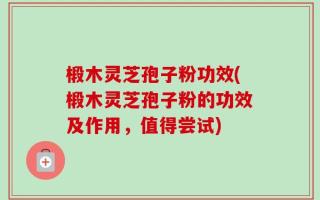 椴木灵芝孢子粉功效(椴木灵芝孢子粉的功效及作用，值得尝试)