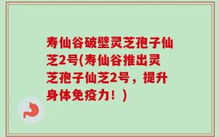 寿仙谷破壁灵芝孢子仙芝2号(寿仙谷推出灵芝孢子仙芝2号，提升身体免疫力！)