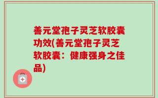 善元堂孢子灵芝软胶囊功效(善元堂孢子灵芝软胶囊：健康强身之佳品)