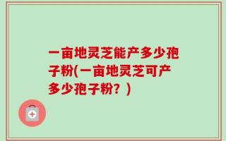 一亩地灵芝能产多少孢子粉(一亩地灵芝可产多少孢子粉？)
