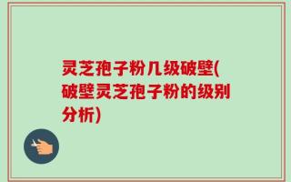 灵芝孢子粉几级破壁(破壁灵芝孢子粉的级别分析)
