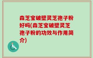 森芝宝破壁灵芝孢子粉好吗(森芝宝破壁灵芝孢子粉的功效与作用简介)