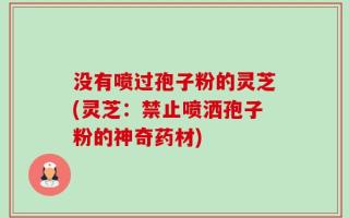 没有喷过孢子粉的灵芝(灵芝：禁止喷洒孢子粉的神奇药材)