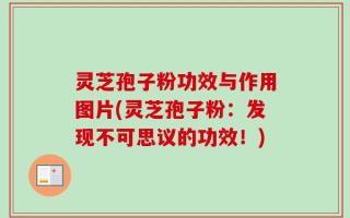 灵芝孢子粉功效与作用图片(灵芝孢子粉：发现不可思议的功效！)
