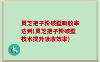 灵芝孢子粉破壁吸收率达到(灵芝孢子粉破壁技术提升吸收效率)