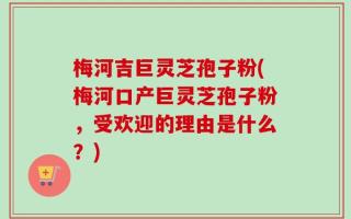 梅河吉巨灵芝孢子粉(梅河口产巨灵芝孢子粉，受欢迎的理由是什么？)