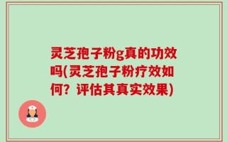 灵芝孢子粉g真的功效吗(灵芝孢子粉疗效如何？评估其真实效果)
