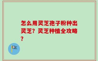 怎么用灵芝孢子粉种出灵芝？灵芝种植全攻略？