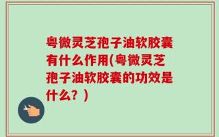 粤微灵芝孢子油软胶囊有什么作用(粤微灵芝孢子油软胶囊的功效是什么？)