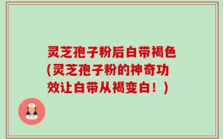 灵芝孢子粉后白带褐色(灵芝孢子粉的神奇功效让白带从褐变白！)