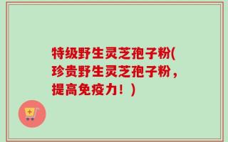 特级野生灵芝孢子粉(珍贵野生灵芝孢子粉，提高免疫力！)