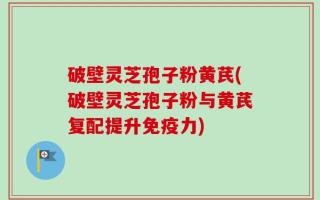 破壁灵芝孢子粉黄芪(破壁灵芝孢子粉与黄芪复配提升免疫力)