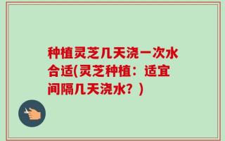 种植灵芝几天浇一次水合适(灵芝种植：适宜间隔几天浇水？)