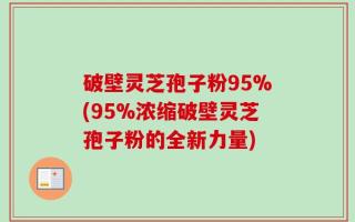 破壁灵芝孢子粉95%(95%浓缩破壁灵芝孢子粉的全新力量)
