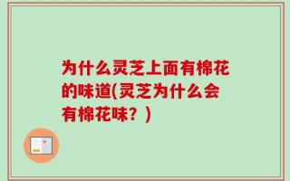 为什么灵芝上面有棉花的味道(灵芝为什么会有棉花味？)