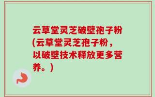 云草堂灵芝破壁孢子粉(云草堂灵芝孢子粉，以破壁技术释放更多营养。)
