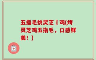 五指毛挑灵芝焗鸡(烤灵芝鸡五指毛，口感鲜美！)