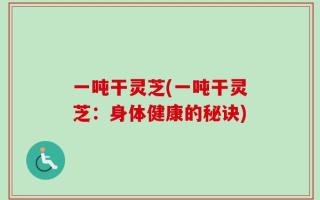 一吨干灵芝(一吨干灵芝：身体健康的秘诀)