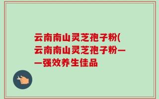 云南南山灵芝孢子粉(云南南山灵芝孢子粉——强效养生佳品