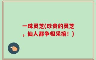一珠灵芝(珍贵的灵芝，仙人都争相采摘！)