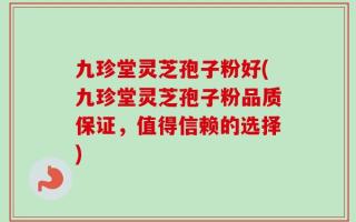 九珍堂灵芝孢子粉好(九珍堂灵芝孢子粉品质保证，值得信赖的选择)