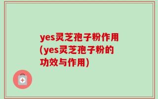 yes灵芝孢子粉作用(yes灵芝孢子粉的功效与作用)