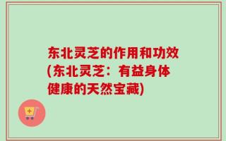 东北灵芝的作用和功效(东北灵芝：有益身体健康的天然宝藏)