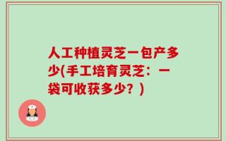 人工种植灵芝一包产多少(手工培育灵芝：一袋可收获多少？)