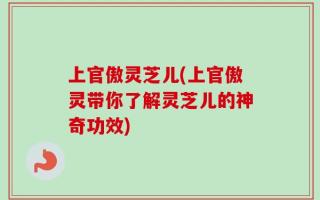上官傲灵芝儿(上官傲灵带你了解灵芝儿的神奇功效)