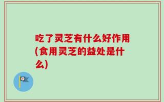 吃了灵芝有什么好作用(食用灵芝的益处是什么)