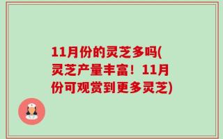 11月份的灵芝多吗(灵芝产量丰富！11月份可观赏到更多灵芝)