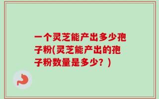 一个灵芝能产出多少孢子粉(灵芝能产出的孢子粉数量是多少？)