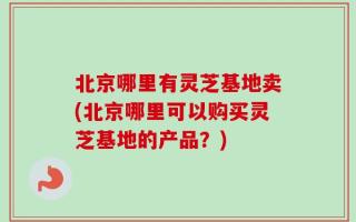 北京哪里有灵芝基地卖(北京哪里可以购买灵芝基地的产品？)