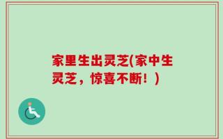家里生出灵芝(家中生灵芝，惊喜不断！)